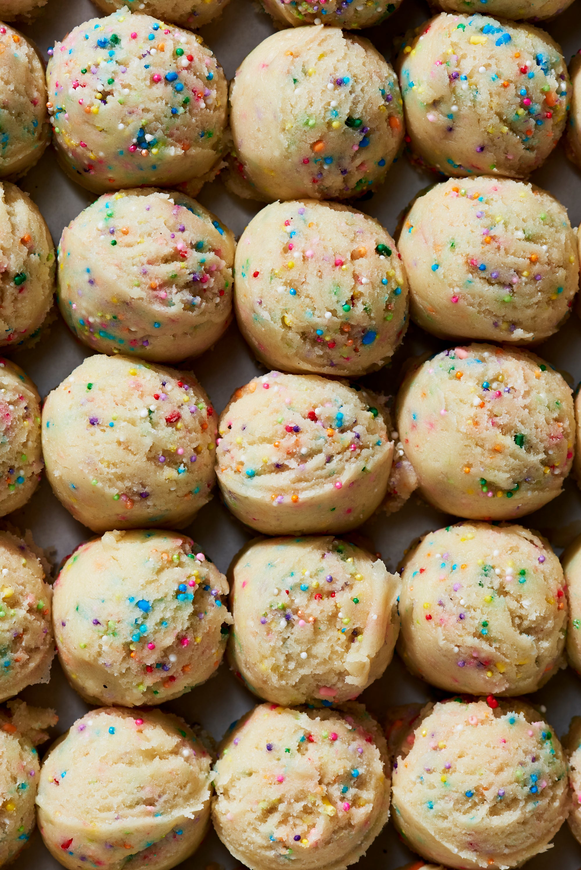 A sheet of Cake Batter Cookies