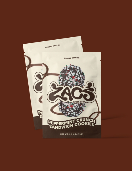 Peppermint Crunch Sandwich Cookies – Zac's Sweet Shop