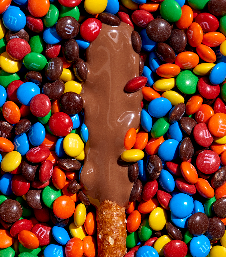 Closeup image of Rainbow Crunch Pretzels